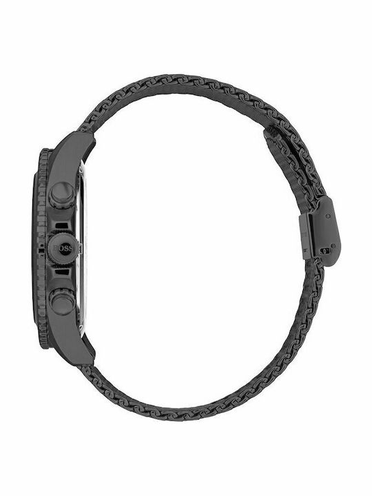 Boss Ocean Men's Watch 48mm Chronograph Battery with Black Metal Bracelet