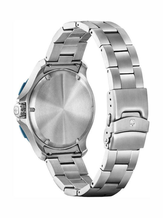 Seaforce Herrenuhr 43 mm mit Batterie in Silber