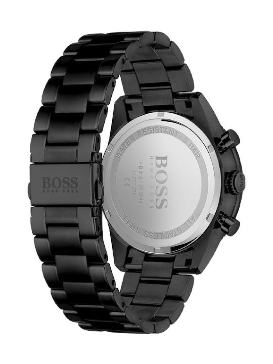 Boss Pilot Men's Watch 44mm Chronograph Battery with Black Metal Bracelet