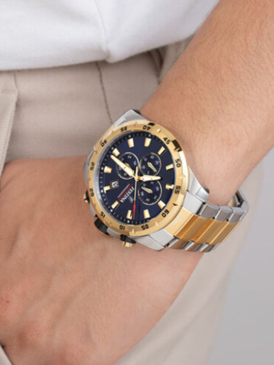 Festina Men's Watch 45.5mm Chronograph Battery with Gold Metal Bracelet