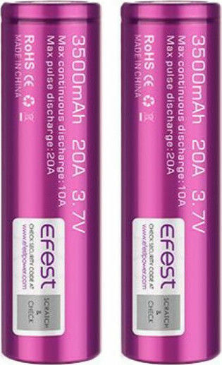 Efest Επαναφορτιζόμενες Μπαταρίες 18650 Li-Mn 3500mAh 3.7V 2τμχ