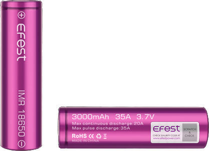 Efest Επαναφορτιζόμενη Μπαταρία 18650 Li-Mn 3000mAh 3.7V 1τμχ