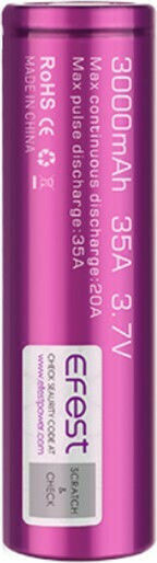 Efest Επαναφορτιζόμενη Μπαταρία 18650 Li-Mn 3000mAh 3.7V 1τμχ