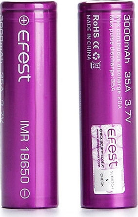 Efest Επαναφορτιζόμενη Μπαταρία 18650 Li-Mn 3000mAh 3.7V 1τμχ