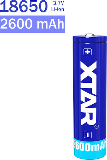 XTAR Επαναφορτιζόμενη Μπαταρία 18650 Li-ion 2600mAh 3.7V 1τμχ