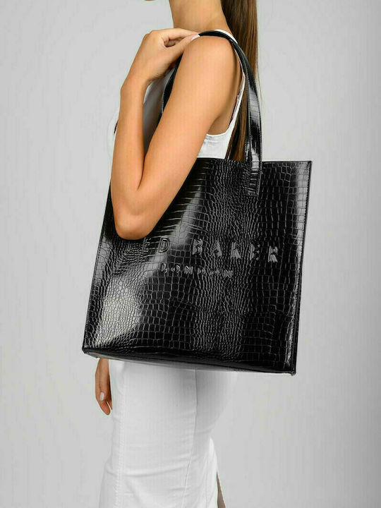 Ted Baker Croccon Women's Shopper Shoulder Bag Black