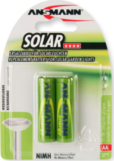 Ansmann Solar Rechargeable Battery AA Ni-MH 800mAh 1.2V 2pcs