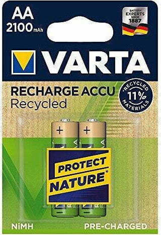 Varta Recharge Accu Recycled Rechargeable Battery AA Ni-MH 2100mAh 1.2V 2pcs