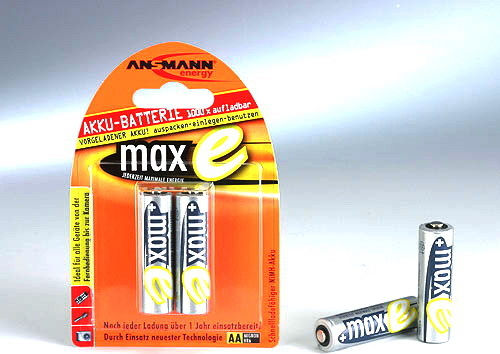 Ansmann Wiederaufladbare Batterien AA Ni-MH 2100mAh 1.2V 2Stück