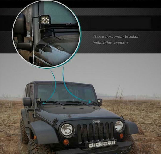 GloboStar A03 4x4 Car Light Mounts Universal