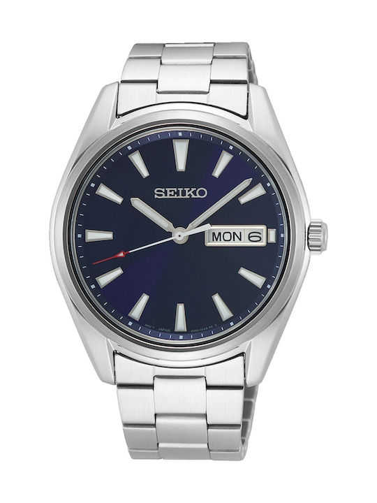 Seiko Ceas Bărbați 40.5mm Baterie cu Brățară din Metal Argintie