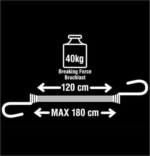 Master Lock Car Luggage Elastric Strap Blue 120cm 2pcs
