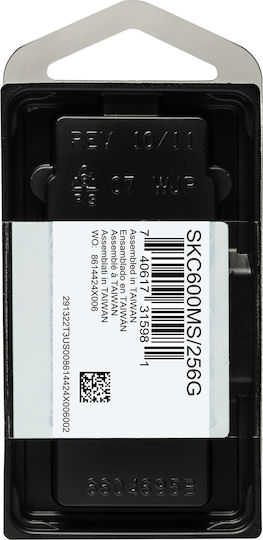 Kingston KC600 SSD 256GB τύπου mSATA με σύνδεση SATA III SKC600MS/256G
