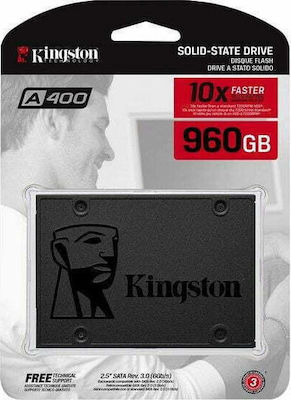 Kingston A400 SSD 1.9TB τύπου 2.5'' με σύνδεση SATA III SA400S37/1920G