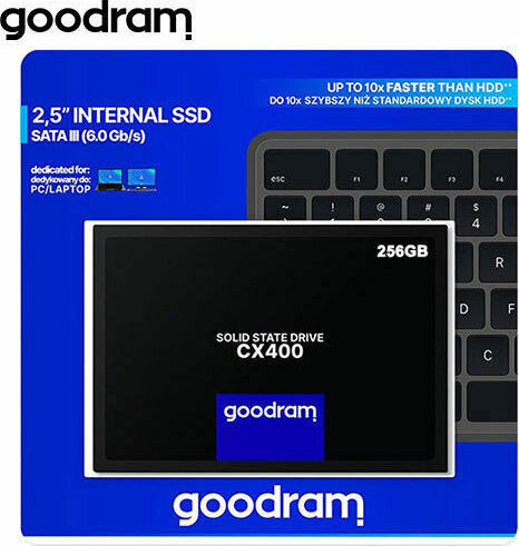 GoodRAM CX400 Gen.2 SSD 256GB 2.5'' Type With SATA III Connection