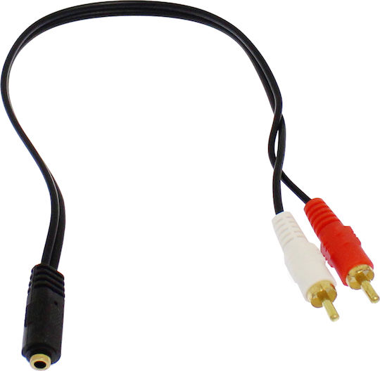 RCA Konverter 2x männlich auf 3.5mm weiblich 1 Stück