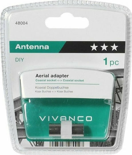 Vivanco Aerial Coax Socket Converter Coaxial female to Coaxial female White 1pcs