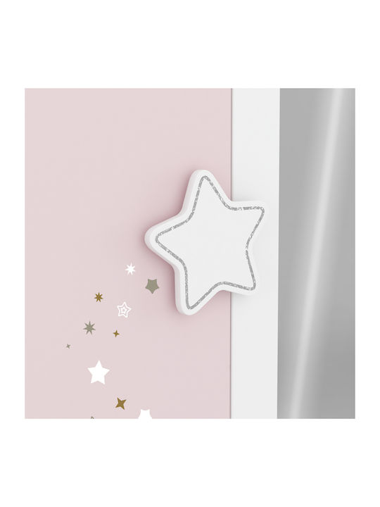 Wooden Kids Bedside Table Liana White 44.4x38.8x33.7cm