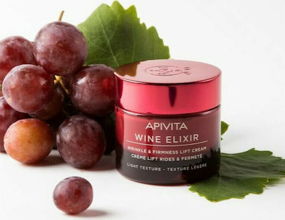 Apivita Wine Elixir Hautpflegeset für Anti-Aging & Festigung mit Augencreme & Gesichtscreme 65ml