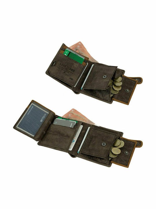 Δερμάτινο Ανδρικό Πορτοφόλι με RFID Καφέ