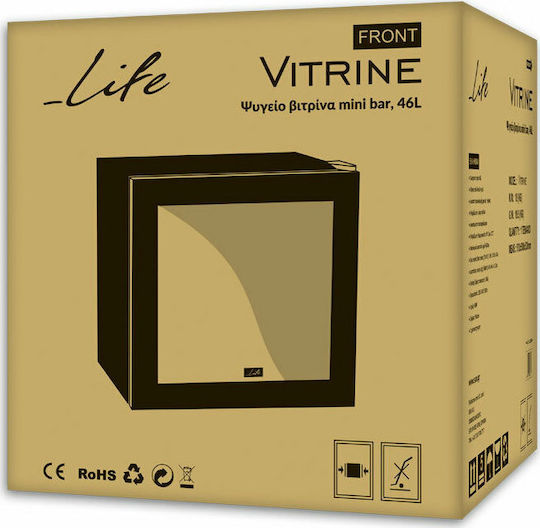 Life Vitrine Mini Bar Βιτρίνας 42lt 50x52x50cm