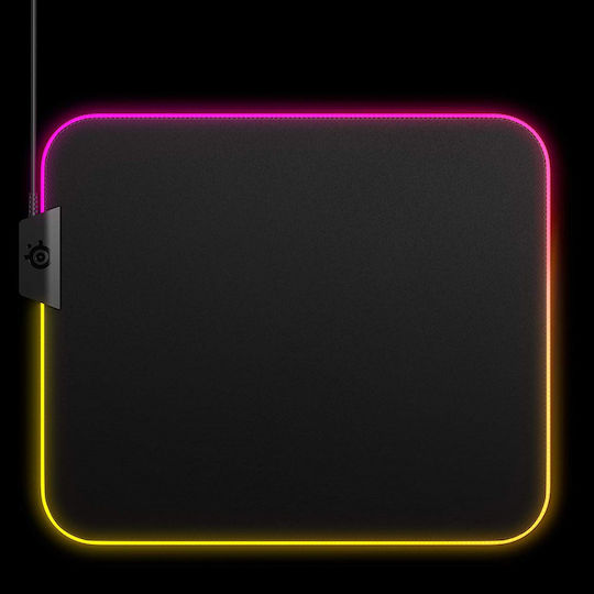 SteelSeries Qck Prism Cloth Gaming Mouse Pad Medium 320mm with RGB Lighting via USB Black 63825