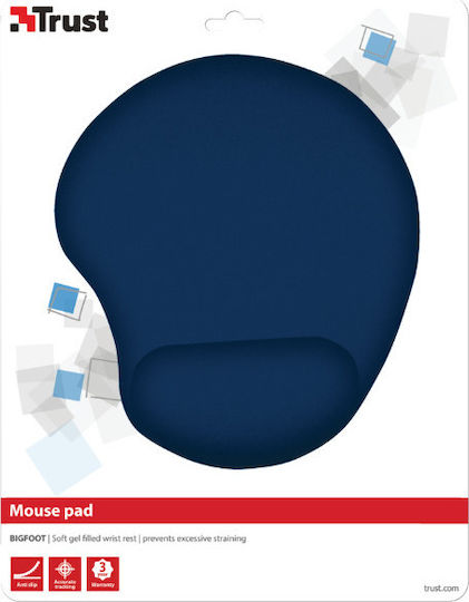 Trust Bigfoot Gel Mouse Pad (236mm) With Blue Wrist Support 20426