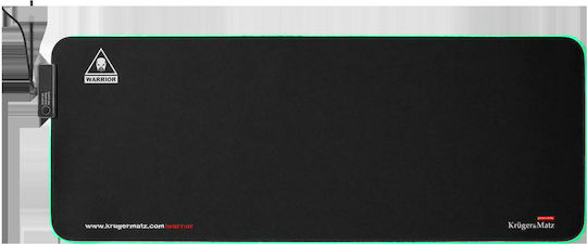 Kruger & Matz Warrior Гейминг Мишка Пад XL (790мм) с RGB Осветление Черен KM0764