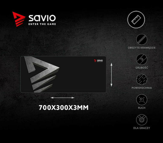 Savio Precision Control Gaming Mouse Pad XL (700mm) Black GPCL