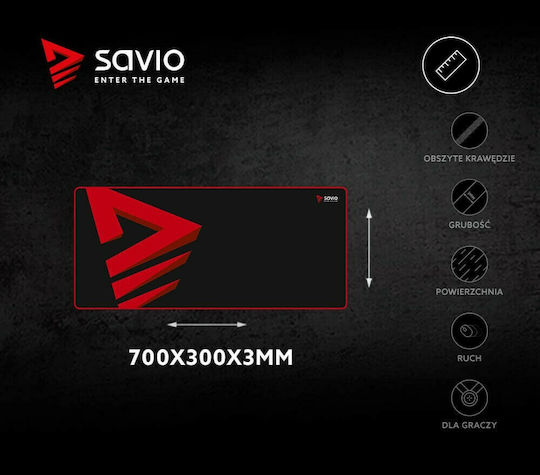 Savio Turbo Dynamic Gaming Mouse Pad XL (700mm) Black GTDL