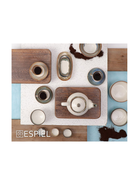 Espiel Essentials Dip-Servierschüssel Rund Keramik Beige mit Durchmesser 6cm 1Stück