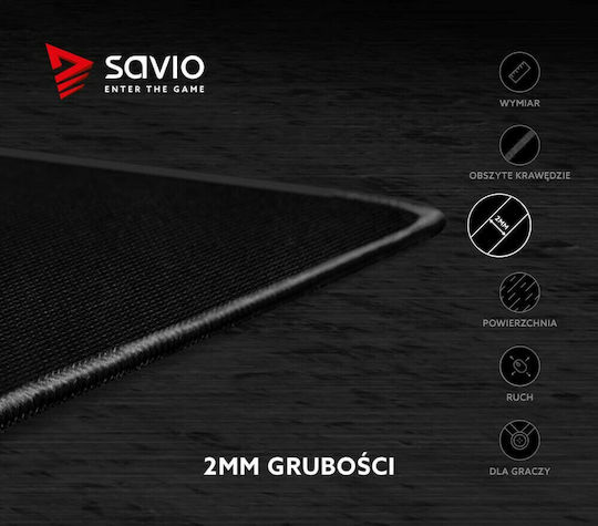 Savio Precision Control Gaming Mouse Pad (250mm) Μαύρο GPCS