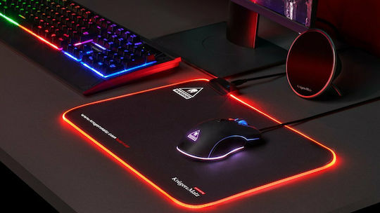 Kruger & Matz Padea Pentru Mouse Gaming Warrior Medie (350mm) Cu Iluminare RGB Prin USB Neagră KM0766