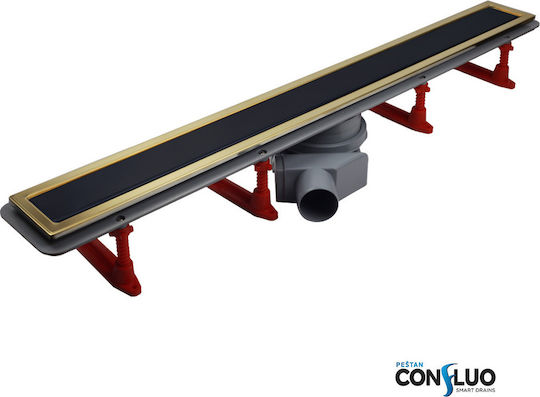 Pestan Confluo Premium Black & Gold Kanal Boden Schwarz