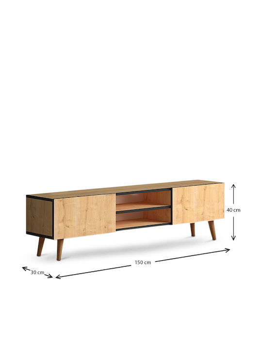 TV Stand Wooden Plane Oaks L150xW32xH46cm