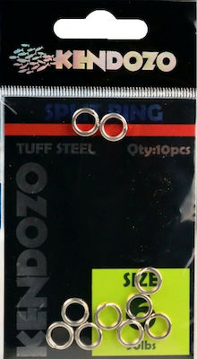 Kendozo Lures Tuff Steel Split Ring Sârmă Split Ring Pescuit No6 KDZ-R6