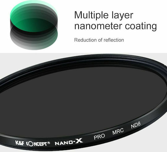K&F Concept Concept Nano-X ND Lens Filter Diameter 55mm with MC Coating Multi-Coated for Photographic Lenses