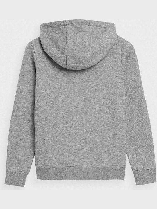 4F Athletic Kids Cardigan Sweatshirts Hooded Gray