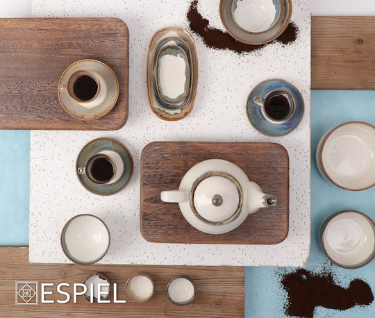 Espiel Essentials Πιατέλα Σερβιρίσματος Ορθογώνια Κεραμική Πράσινη 15x8.5εκ.