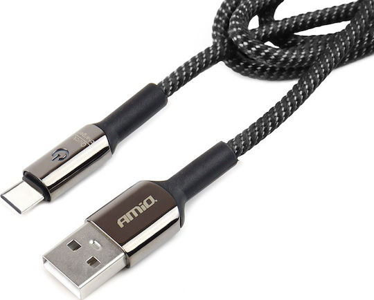 AMiO FullLINK UC-9 AMIO Braided USB 2.0 Cable USB Type-C Male - USB-A Black 1m