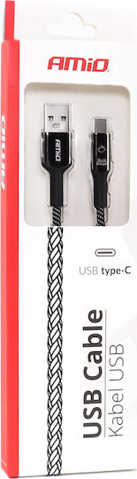 AMiO FullLINK UC-9 AMIO Braided USB 2.0 Cable USB Type-C Male - USB-A Black 1m