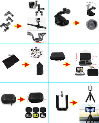 Accessory Kit WDL 77 in 1 for Action Cameras