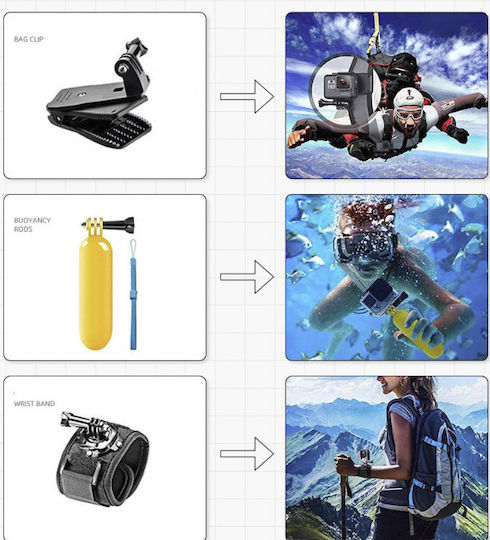 Σετ Αξεσουάρ 50 In 1 Accessories για Action Cameras