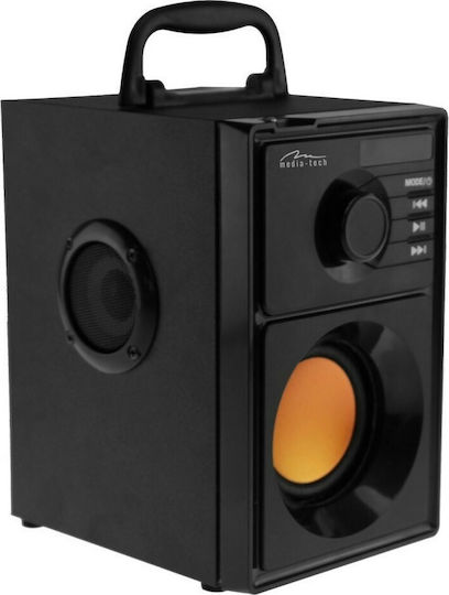 Media-Tech Boombox BT Bluetooth Speaker 15W with Radio and Battery Life up to 6 hours Black