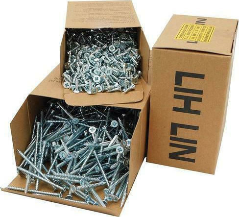 Lih Lin MDF-Schraube Kreuzschlitz Verzinkt mit Durchmesser M4 und Länge 30mm 1000Stück