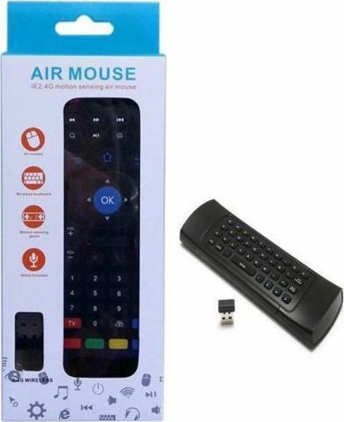 Συμβατό Τηλεχειριστήριο Air Fly Mouse Wireless Mini Keyboard IR για TV Boxes