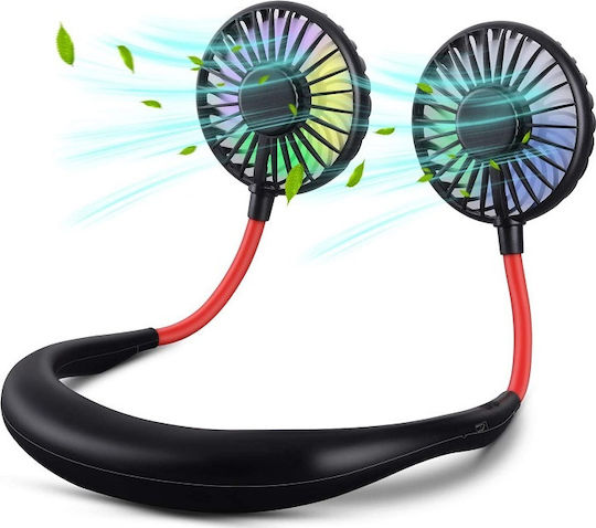 Factory Neck Fan USB Rechargeable 2000mAh Black 27781