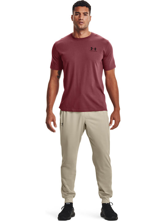 Under Armour Sportstyle Left Chest Tricou pentru bărbați cu mâneci scurte Burgundia