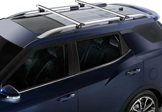 Cruz Airo X 108cm. für Opel Corsa (mit Dachträgerfüßen und Schloss) Silber