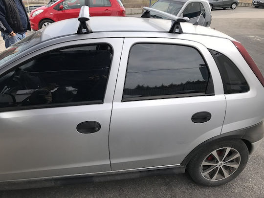 Cruz Airo X 108cm. für Opel Corsa (mit Dachträgerfüßen und Schloss) Silber